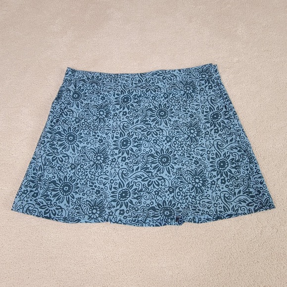 RipSkirt Hawaii Women's L Tuscan Blues Floral Paisley Quick Dry Wrap Skirt - Picture 4 of 11